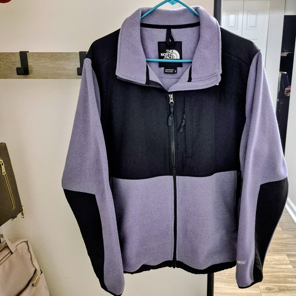 The North Face Black and Lavender Fleece Jacket